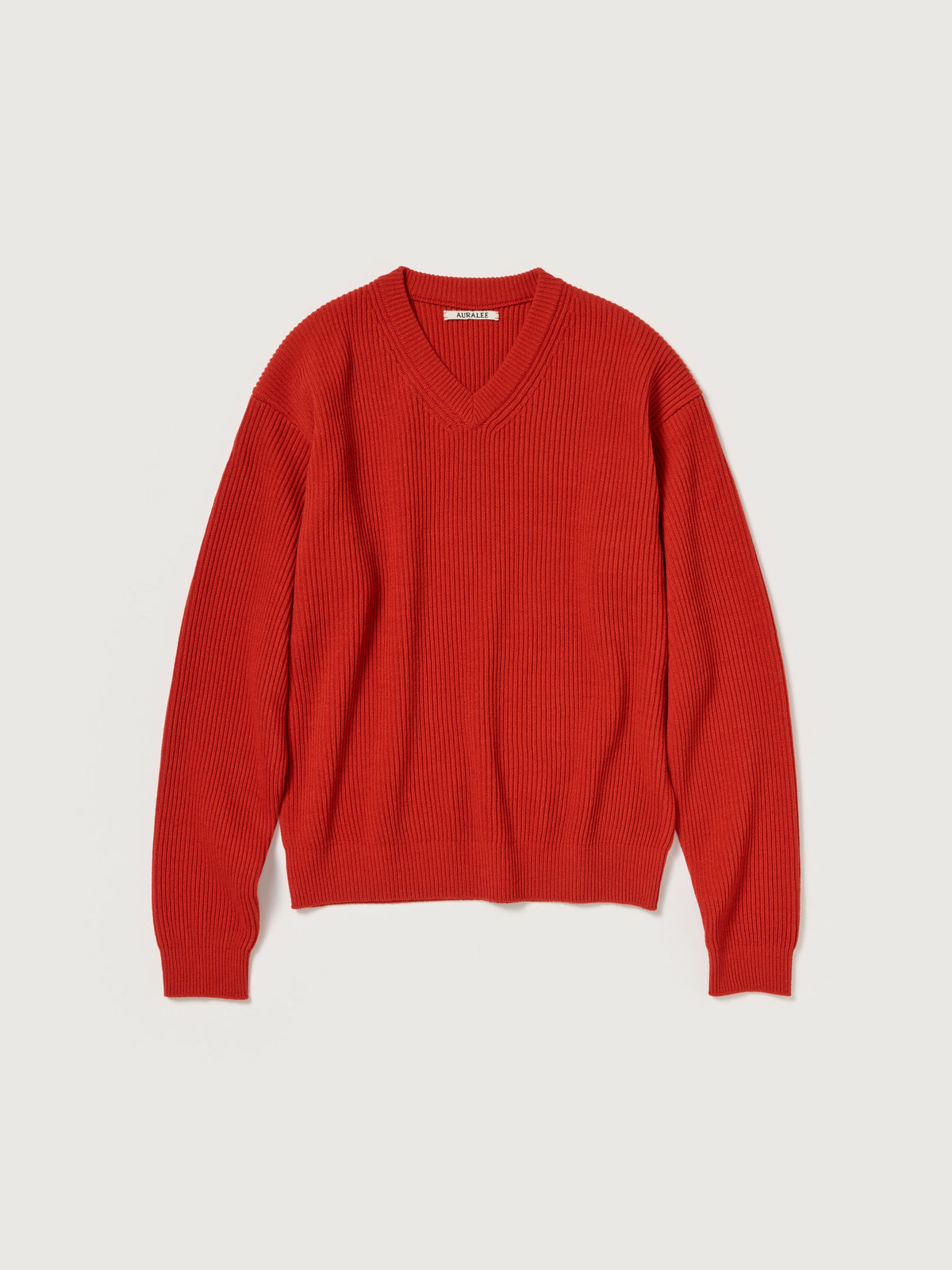 AURALEE 26AW SUPER FINE WOOL RIB KNIT V-NECK P/O