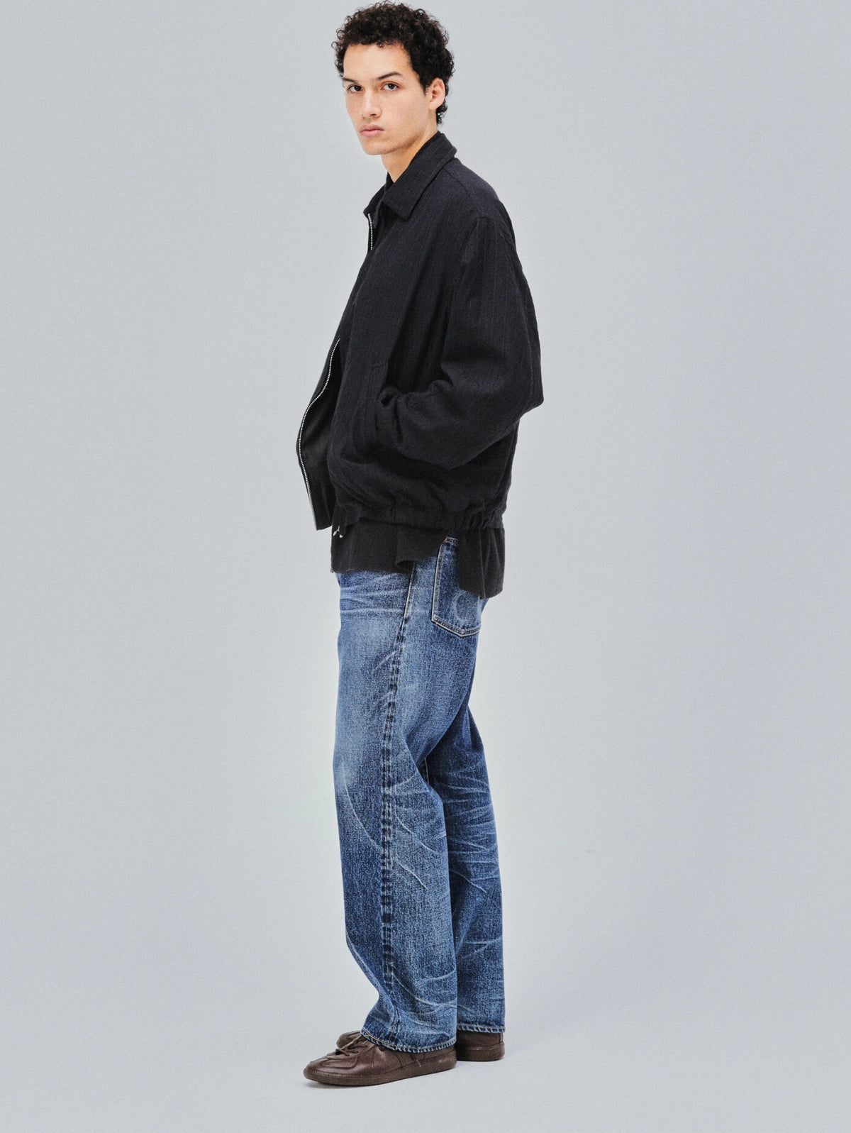 KAPTAIN SUNSHINE 26AW Wool Stripe Zip Blouson