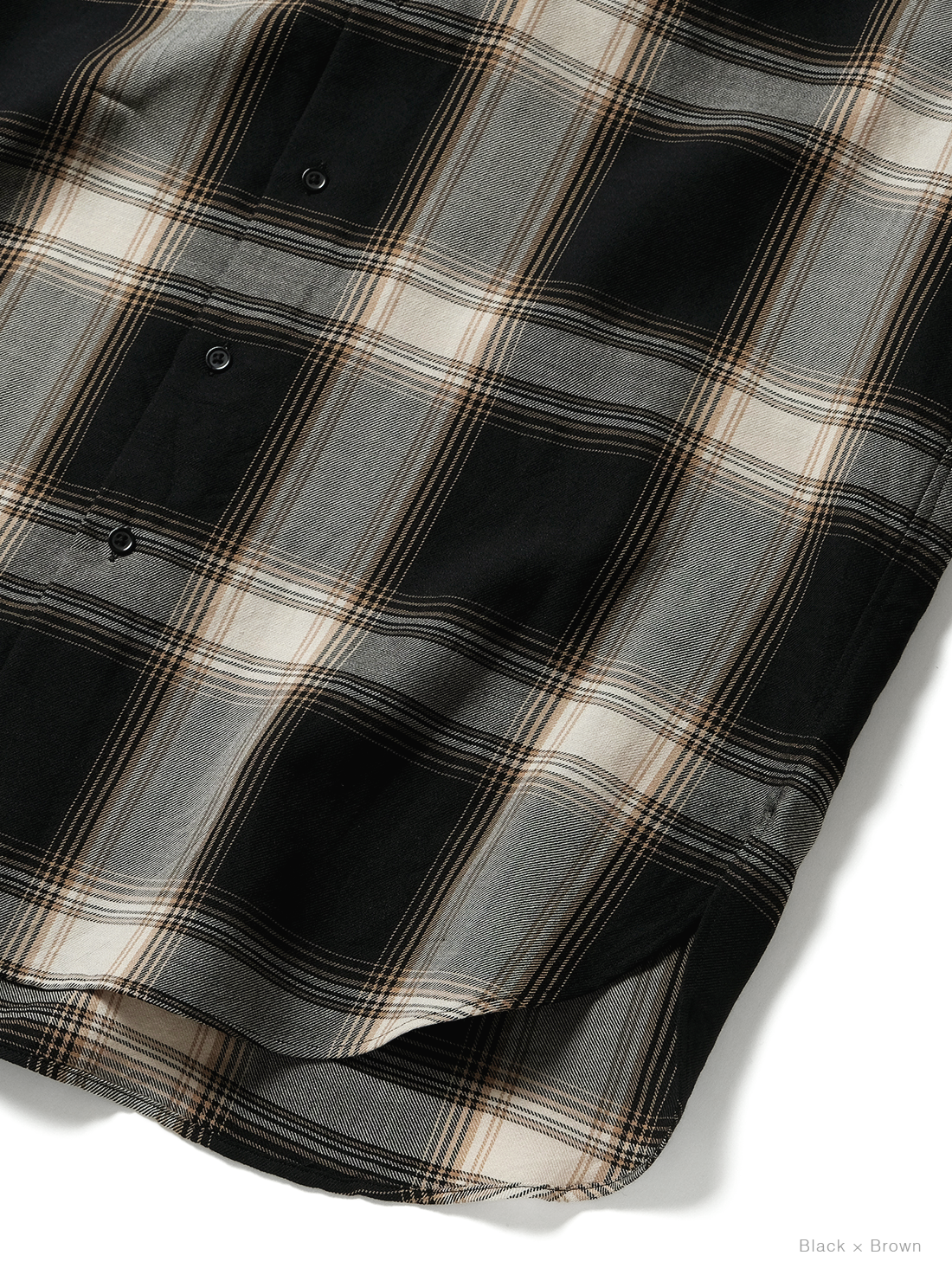 BATONER 26AW  OMBRE CHECK REGULAR COLLAR SHIRT