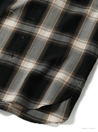 BATONER 26AW  OMBRE CHECK REGULAR COLLAR SHIRT