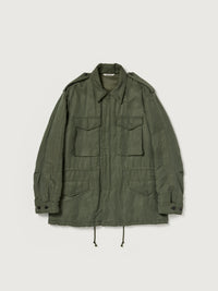 AURALEE 26AW BRUSHED SILK LINEN SATIN PADDED MILITARY BLOUSON