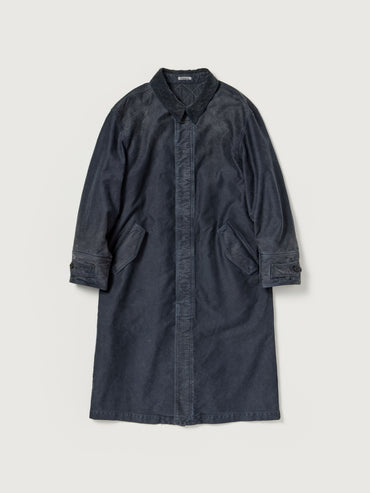 AURALEE 26AW GARMENT-DYED ORGANIC COTTON HEAVY MOLESKIN COAT