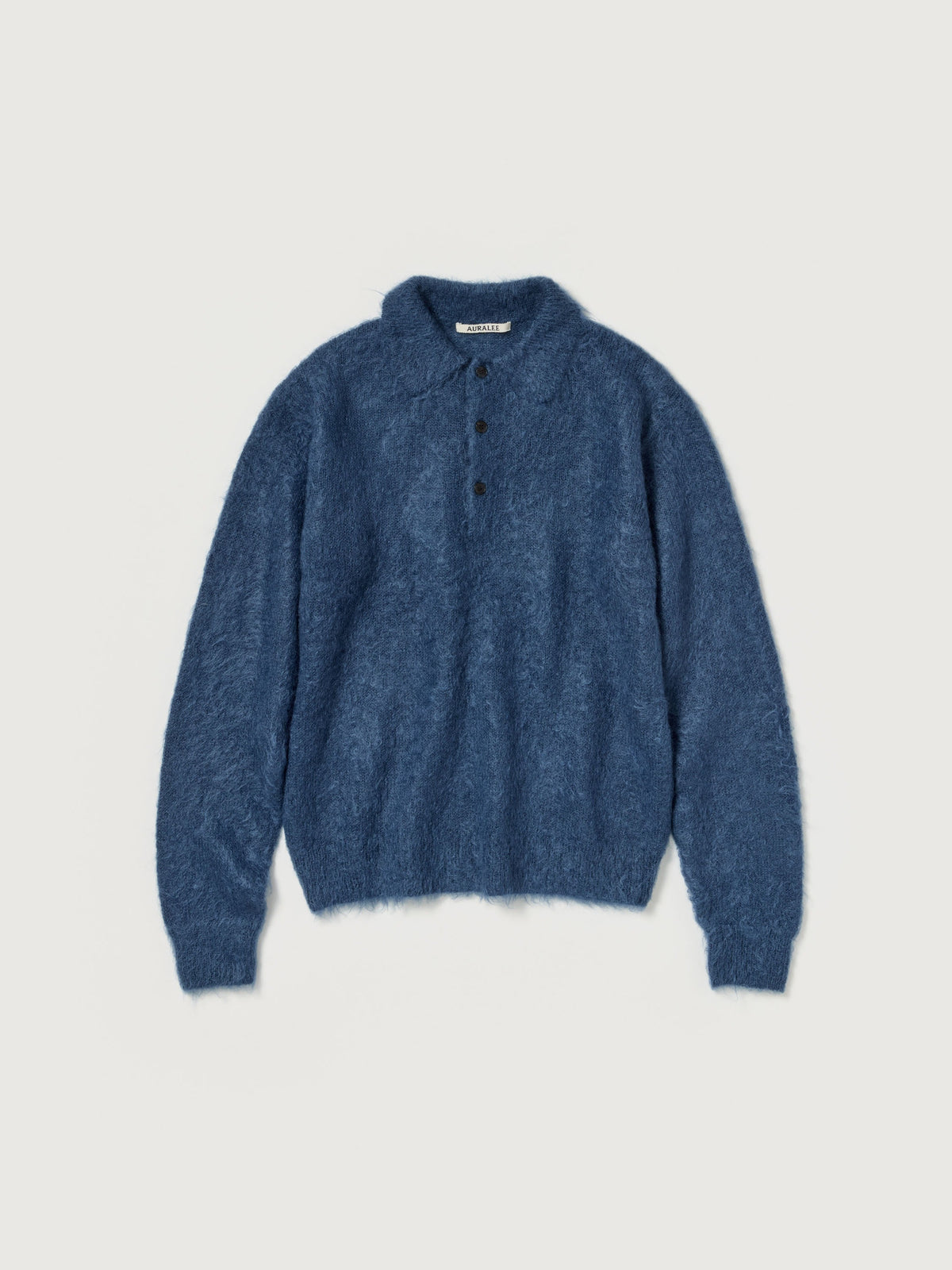 AURALEE 26AW BRUSHED SUPER KID MOHAIR KNIT POLO