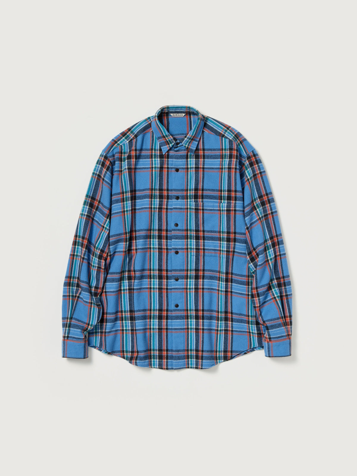 AURALEE 26AW CASHMERE SILK CHECKED FLANNEL BIG SHIRT