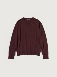 AURALEE 26AW HIGH TWIST WOOL KNIT V-NECK P/O