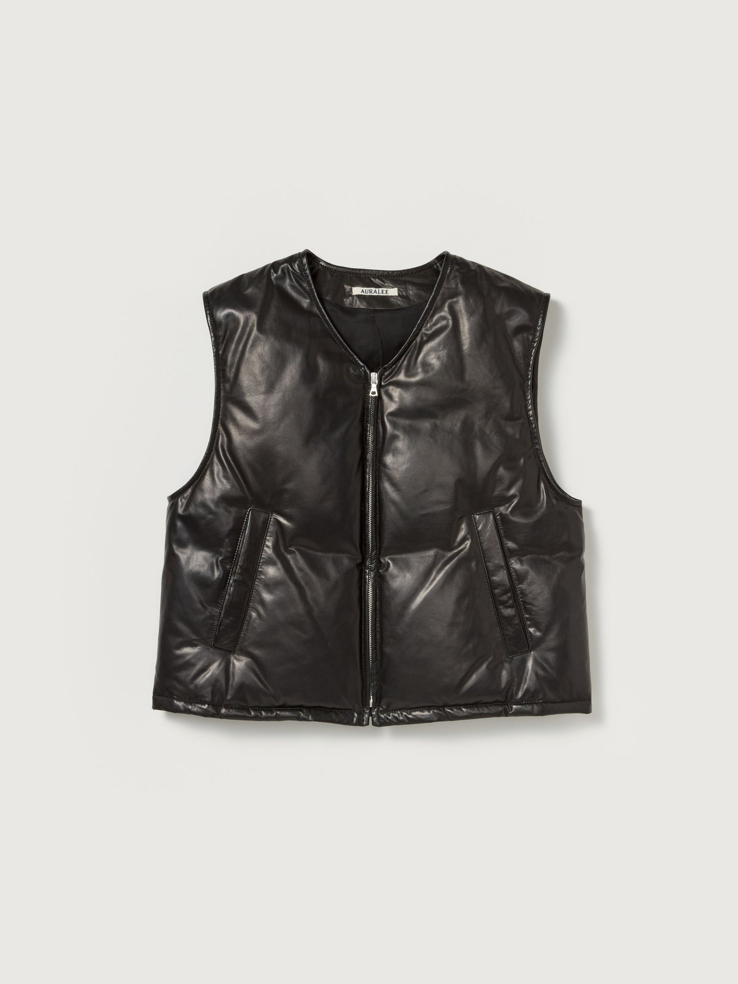 AURALEE 26AW FINE CALF LEATHER DOWN VEST