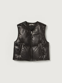 AURALEE 26AW FINE CALF LEATHER DOWN VEST