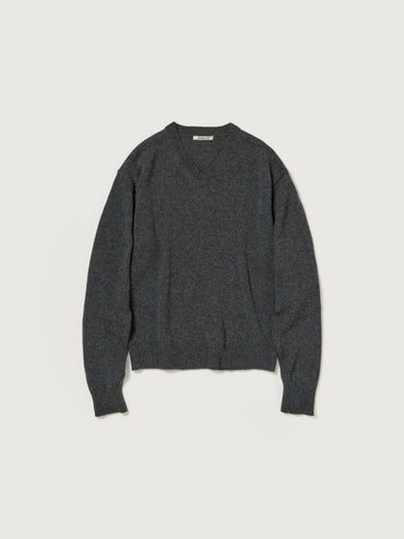 AURALEE 26AW LIGHT CASHMERE KNIT V-NECK P/O
