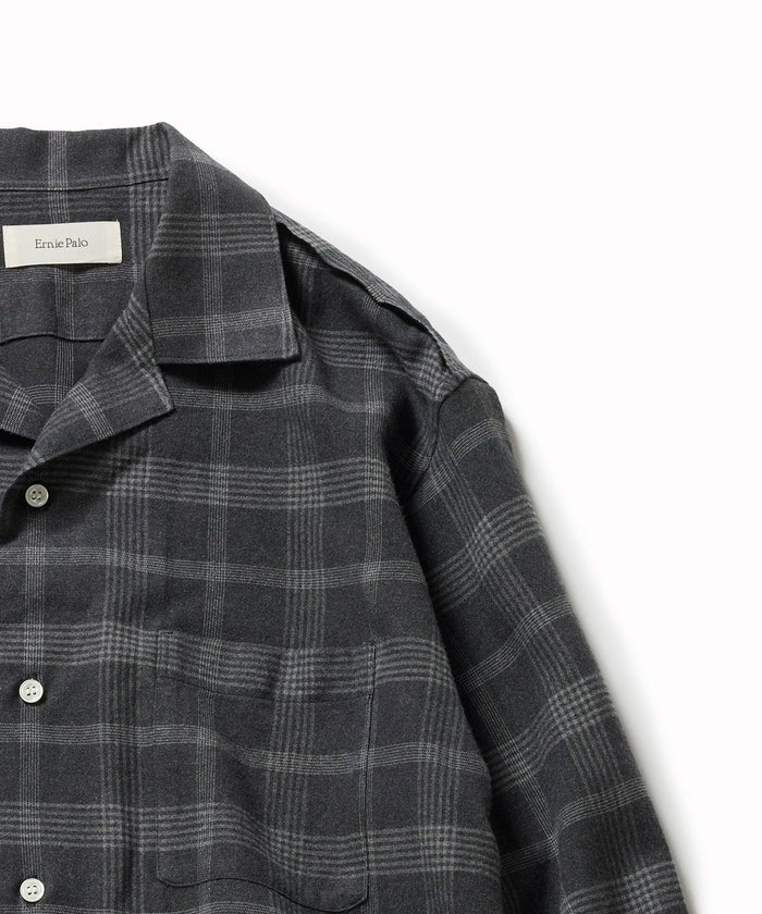 Ernie Palo 26AW Flannel Open Collar Shirt