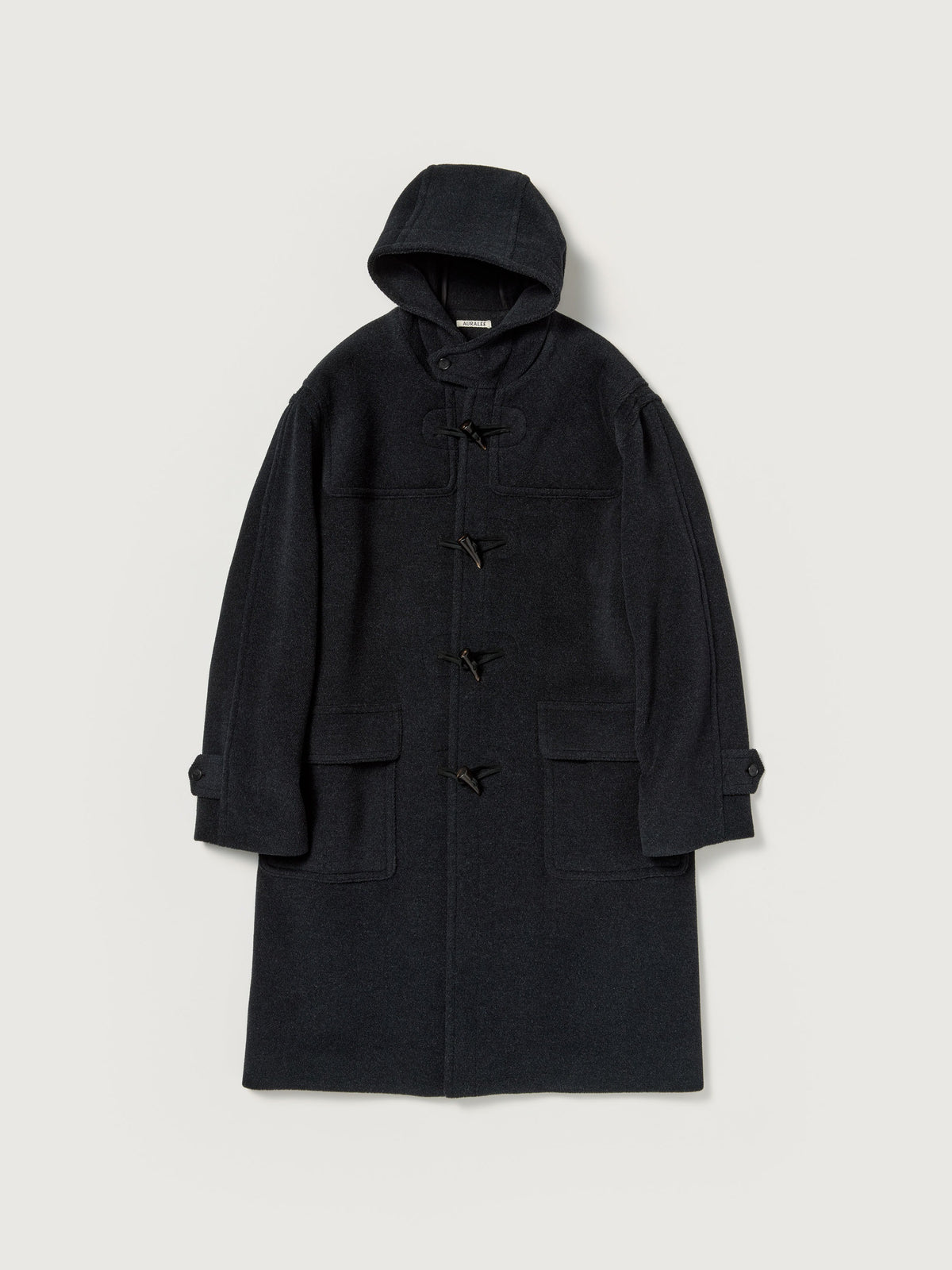 AURALEE 26AW WOOL HERRINGBONE DUFFLE COAT
