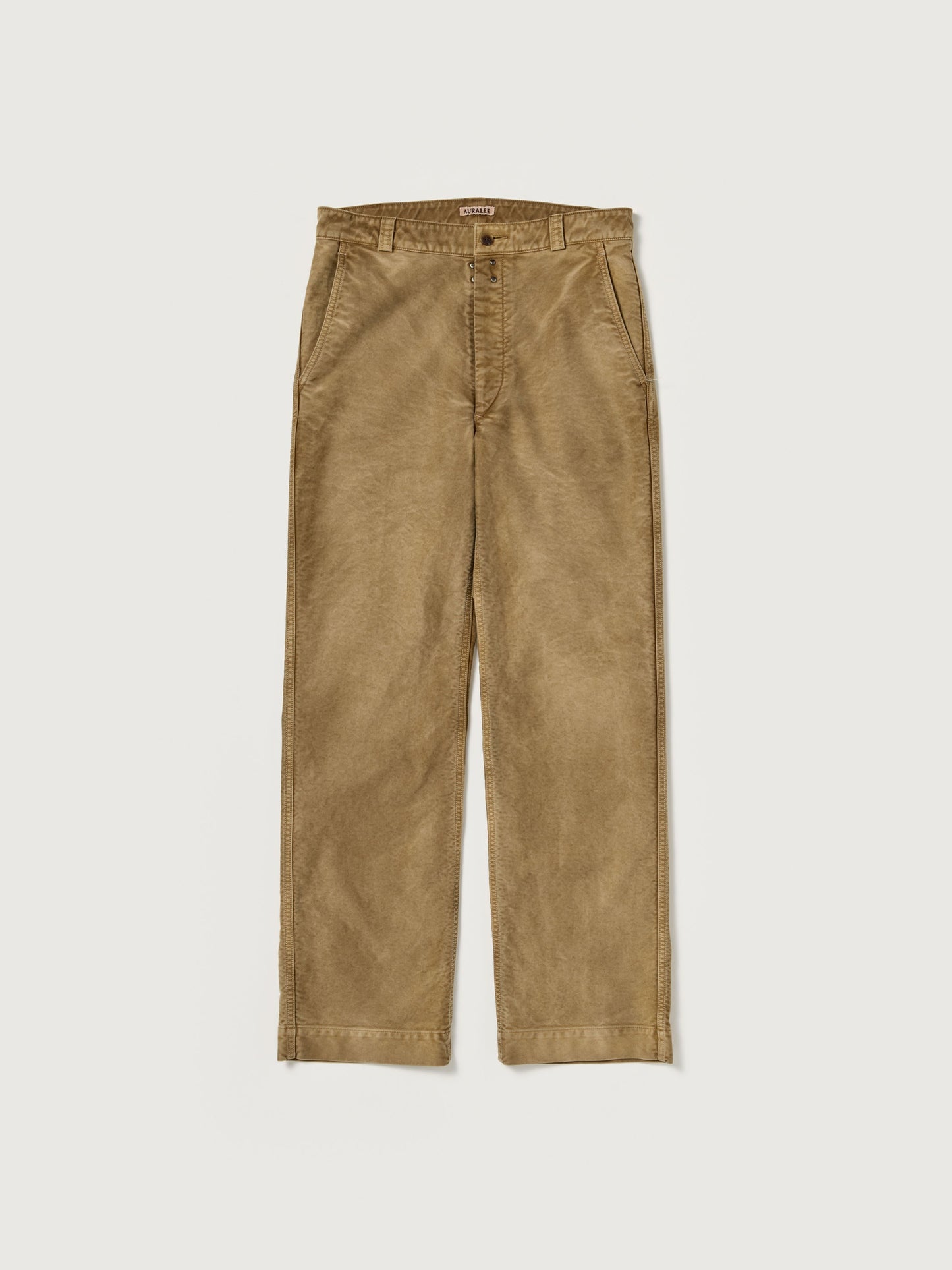 AURALEE 26AW GARMENT-DYED ORGANIC COTTON HEAVY MOLESKIN PANTS