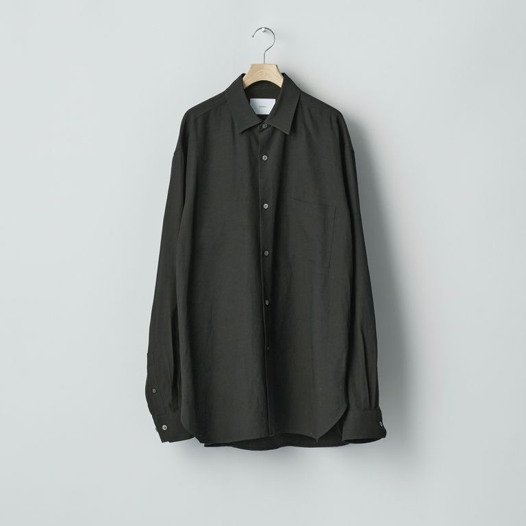 ssstein 25AW Rayon/Linen Oversized Down Pat Shirt