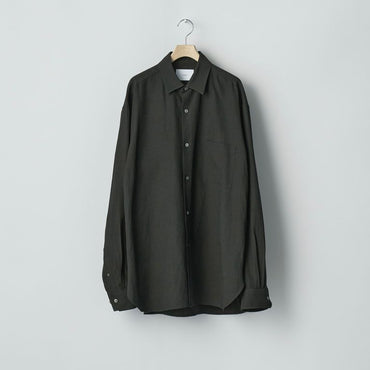 ssstein 25AW Rayon/Linen Oversized Down Pat Shirt
