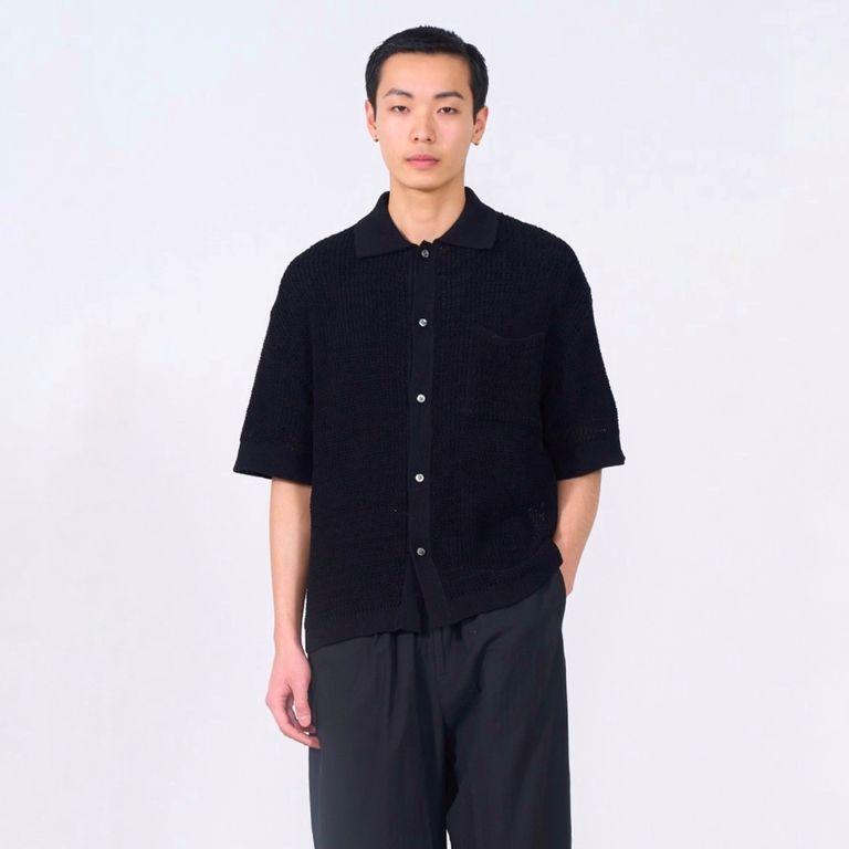 YOKE 25SS Cotton Mesh Knit Shirt