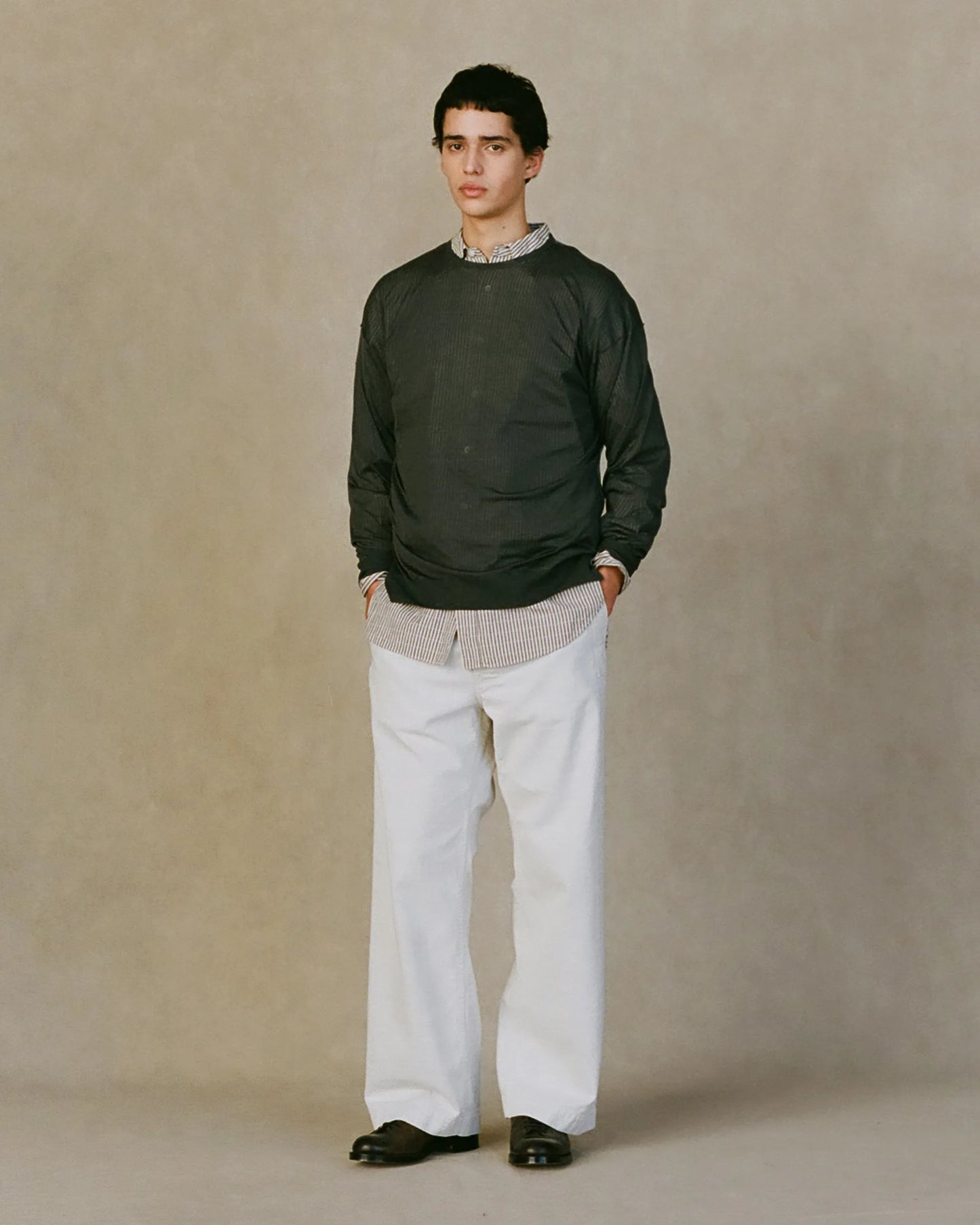 NICENESS 25AW M.MARR / Distressed Snow Denim Trousers
