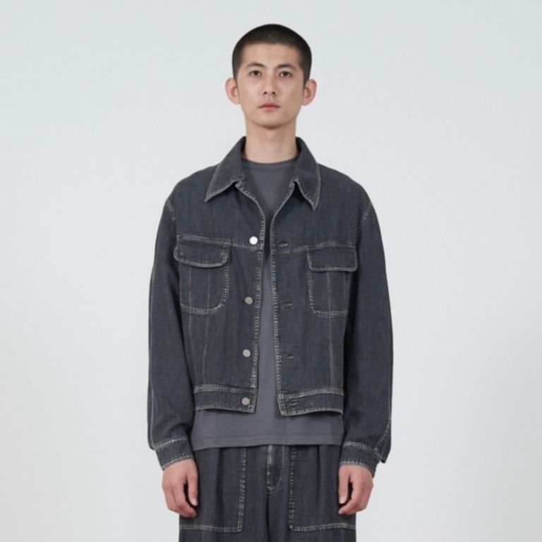 YOKE 25SS Light-Weight Denim Trucker Jacket