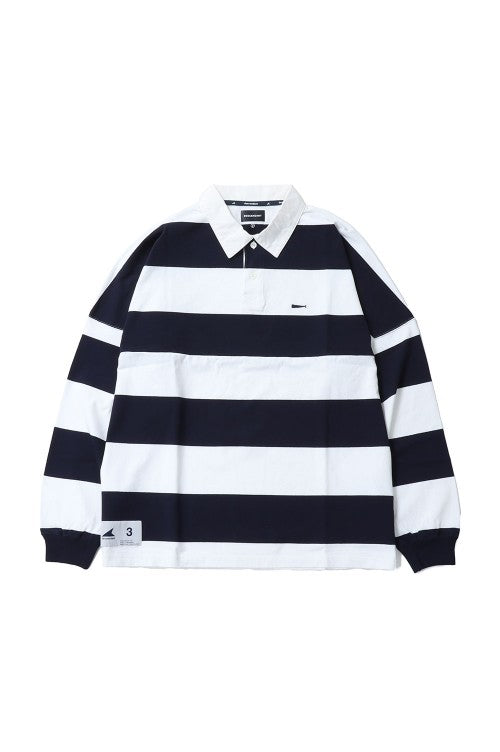 Descendant 23AW BUOY STRIPE POLO LS