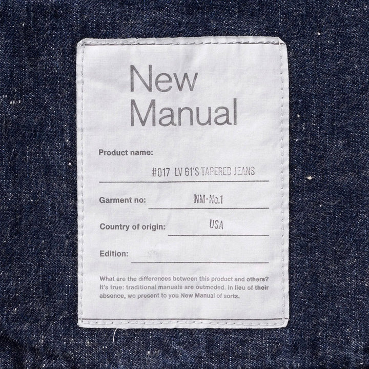 New Manual / #017 LV 61's TAPERED JEANS ONE WASHED