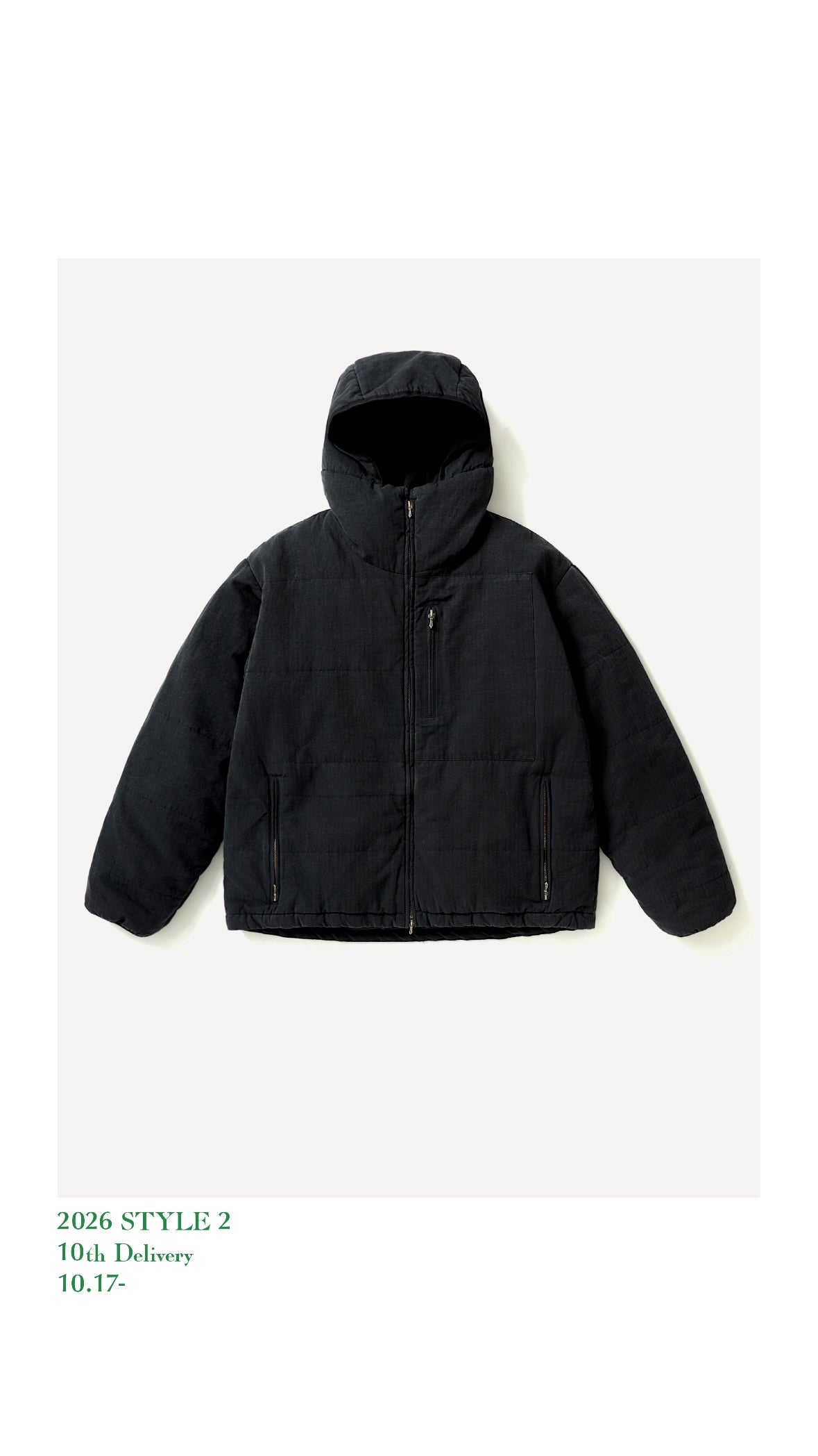 A.PRESSE 26AW Washed Cotton Silk Linen Padded Jacket