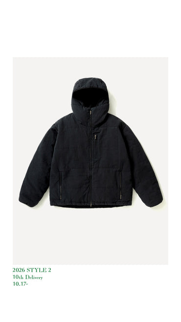 A.PRESSE 26AW Washed Cotton Silk Linen Padded Jacket