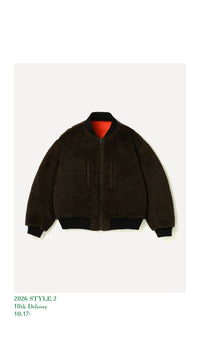 A.PRESSE 26AW Vintage Silk Test Sample Reversible Flight Jacket