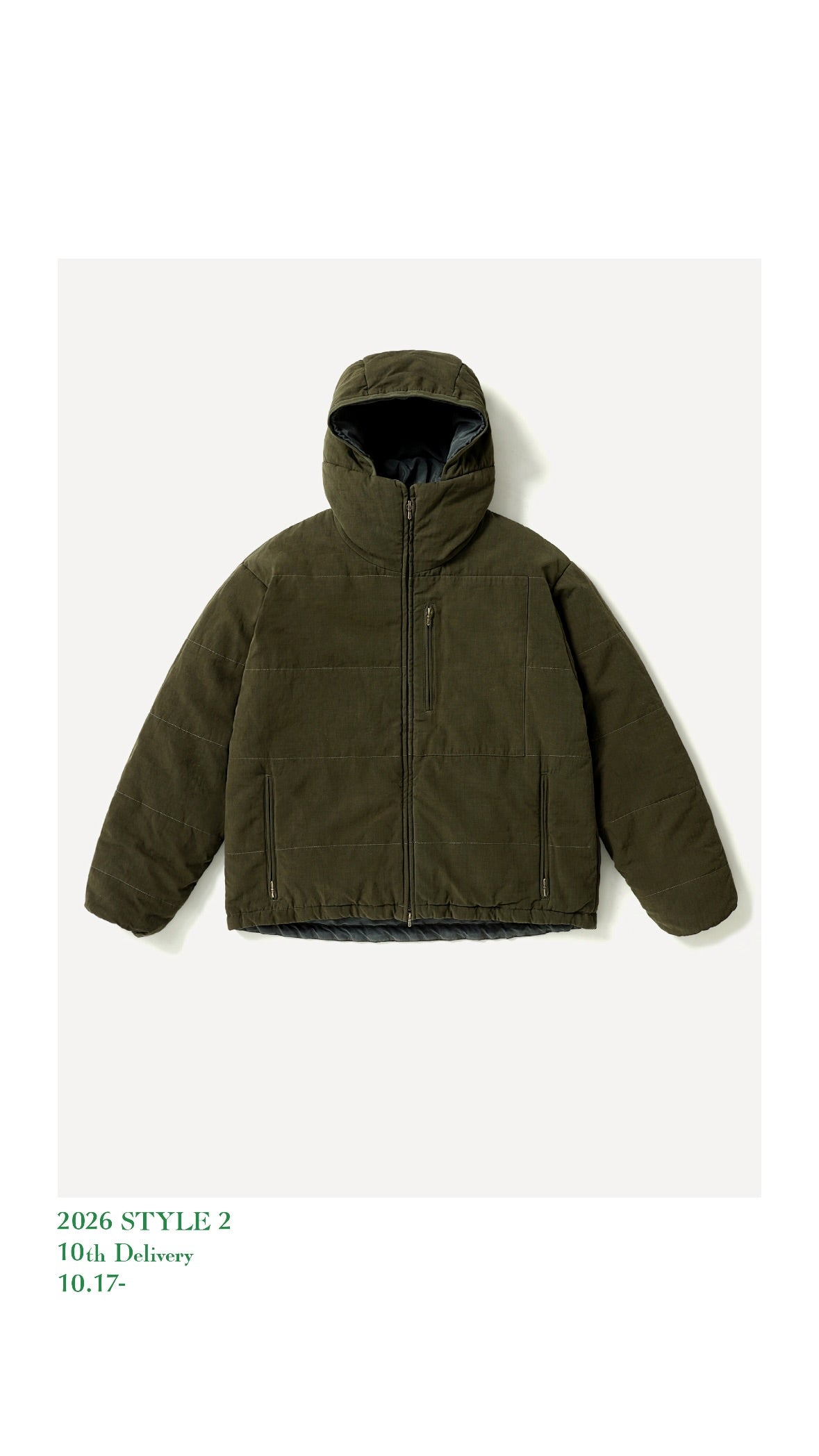 A.PRESSE 26AW Washed Cotton Silk Linen Padded Jacket