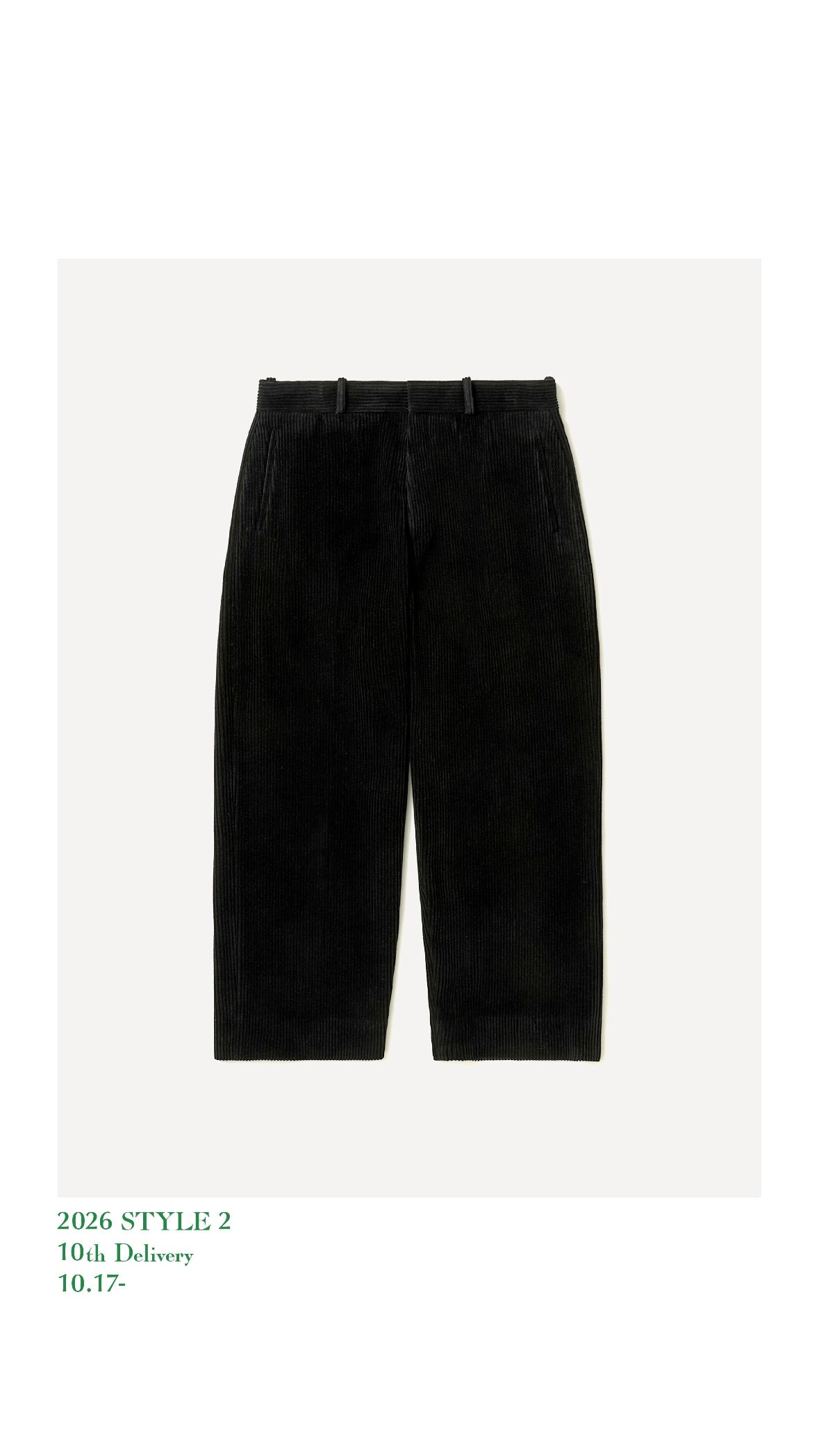 A.PRESSE 26AW Wool Corduroy Wide Trousers