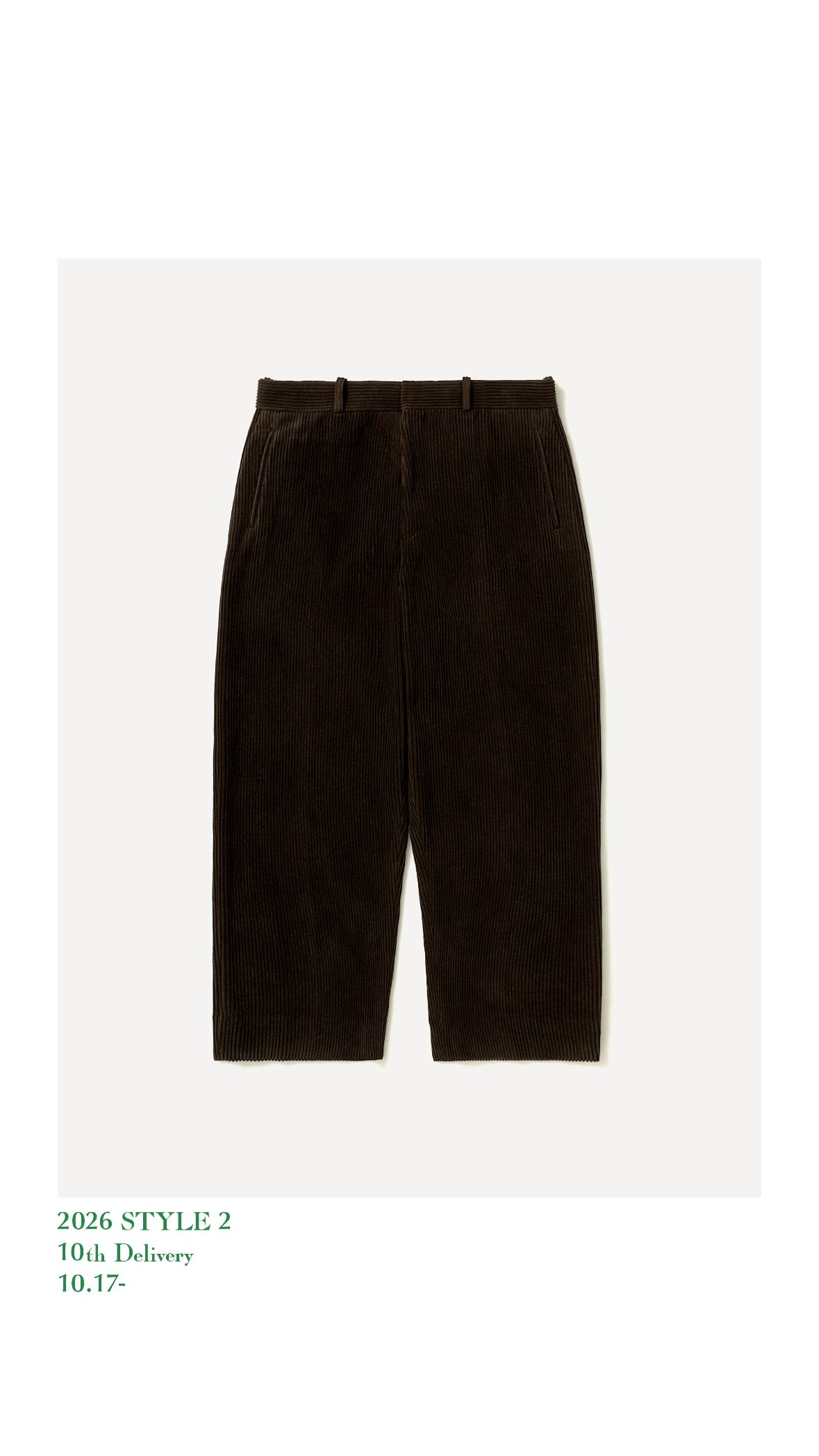 A.PRESSE 26AW Wool Corduroy Wide Trousers