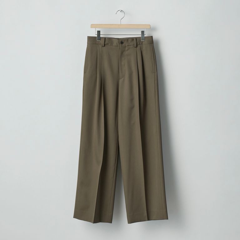 ssstein 25AW Long Wide Trousers(2/90 WOOL GABARDINE)