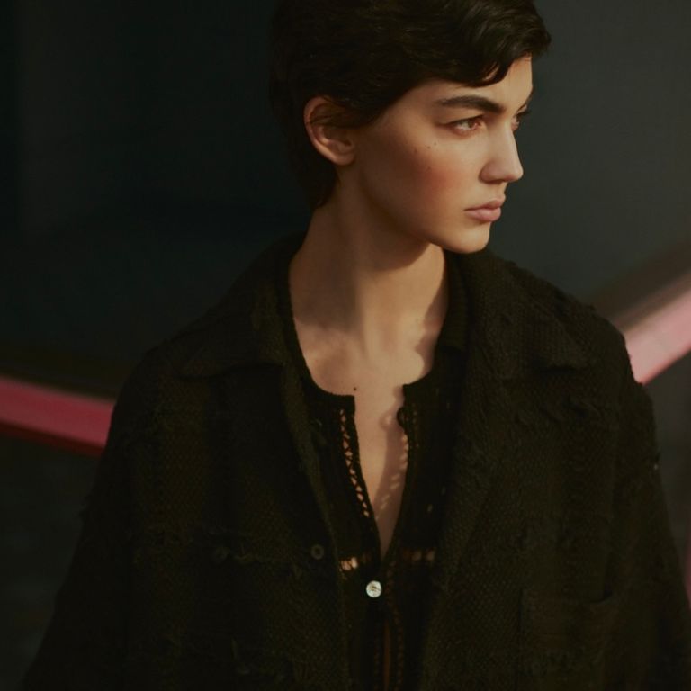 YOKE 25SS Crochet Knit Shirt
