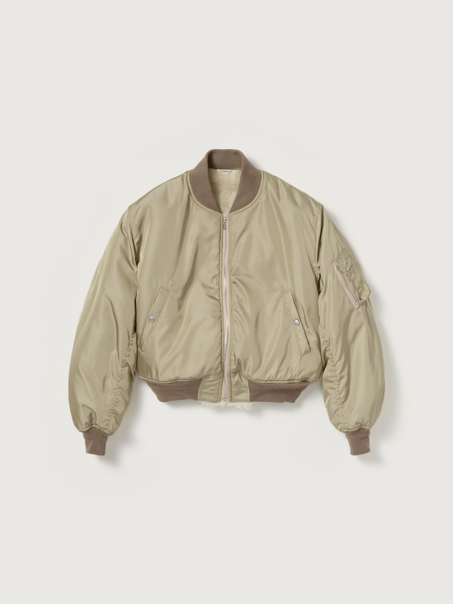 AURALEE 26AW SILK TWILL FLIGHT BLOUSON / MERINO MOUTON LINING
