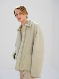 AURALEE 26AW MERINO MOUTON ZIP BLOUSON