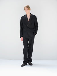 AURALEE 26AW HIGH-DENSITY WOOL WORSTED SHAWL COLLAR JACKET