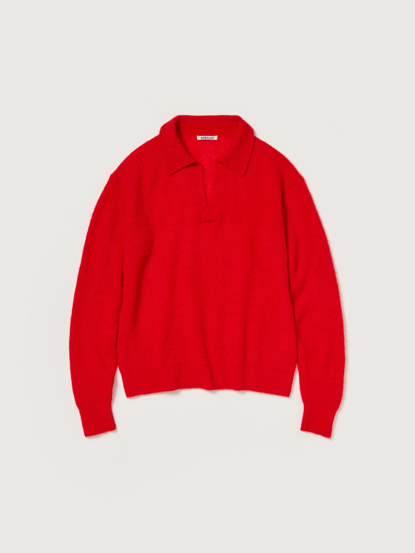 AURALEE 26AW BABY SURI ALPACA SHEER KNIT SKIPPER POLO