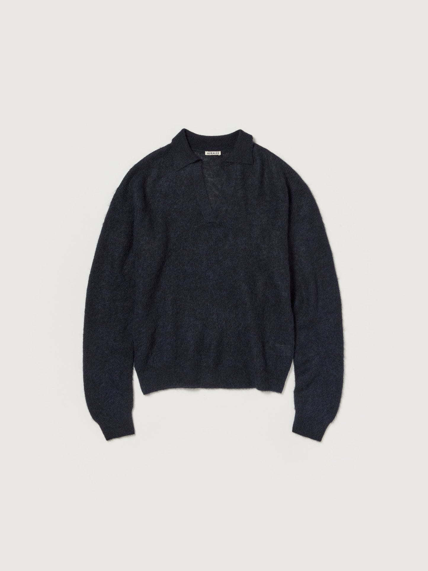 AURALEE 26AW BABY SURI ALPACA SHEER KNIT SKIPPER POLO