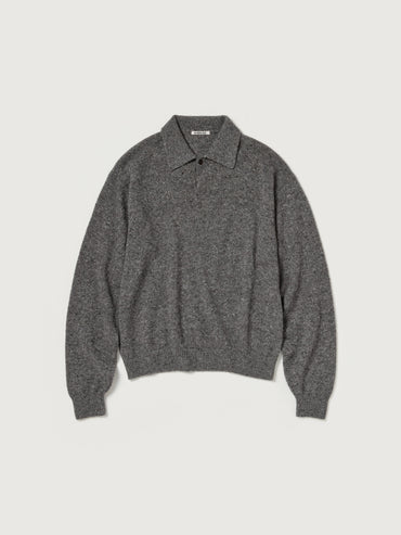AURALEE 26AW CASHMERE NEP KNIT POLO