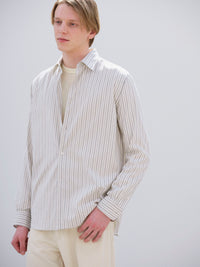 AURALEE 26AW COTTON SILK STRIPE SHIRT