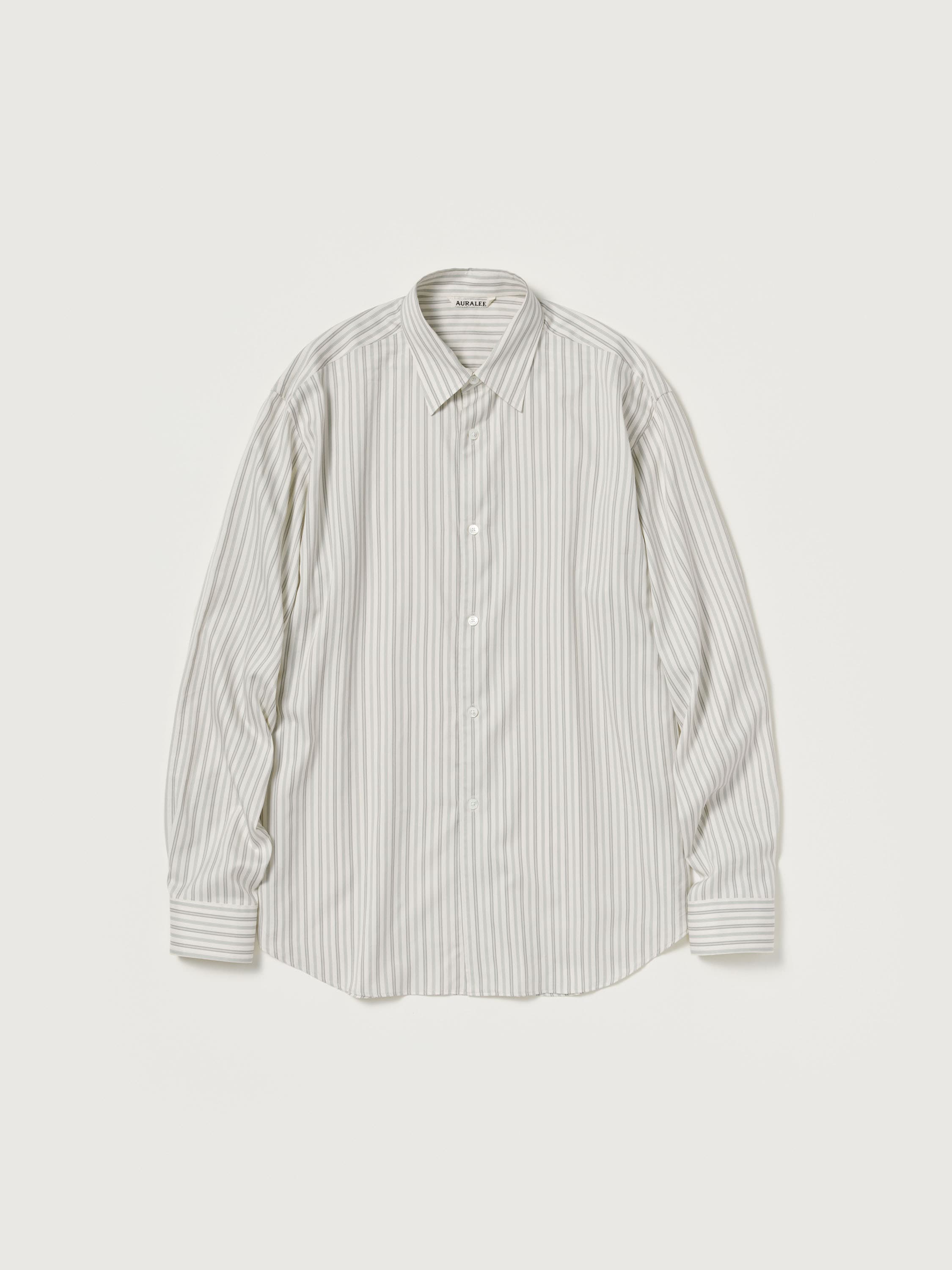 AURALEE 26AW COTTON SILK STRIPE SHIRT