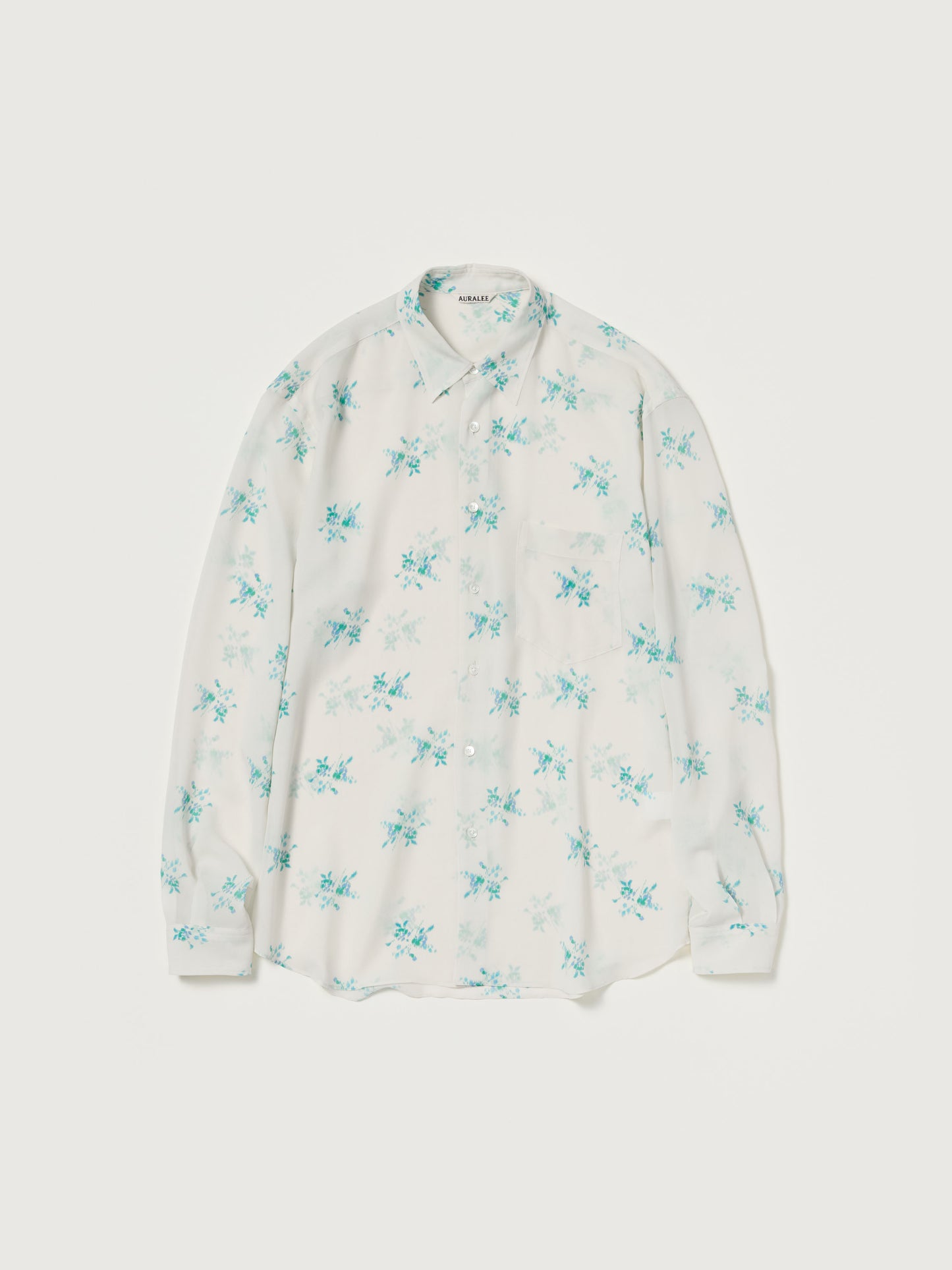 AURALEE 26AW PRINTED AIRY SILK GEORGETTE SHIRT