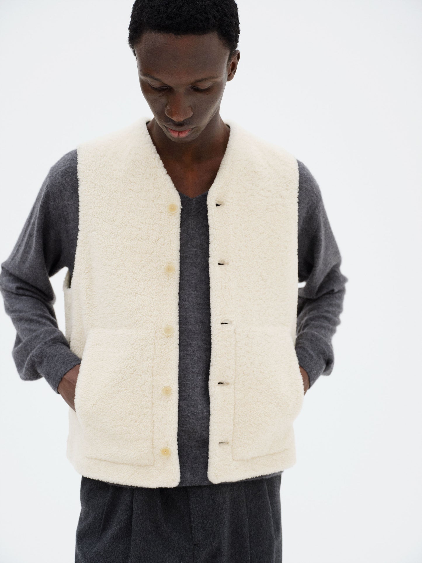 AURALEE 26AW MERINO MOUTON VEST