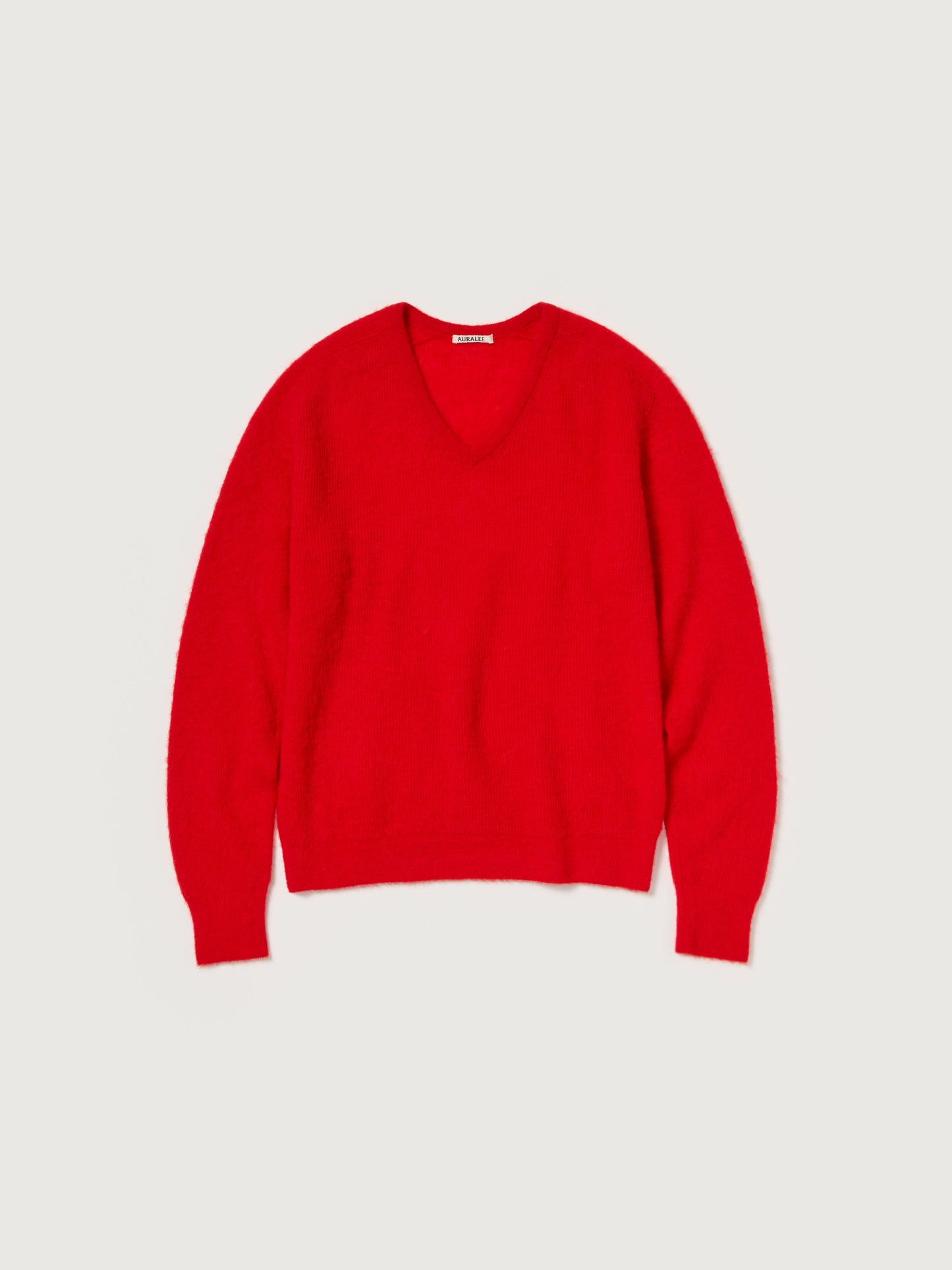 AURALEE 26AW BABY SURI ALPACA SHEER KNIT V-NECK P/O
