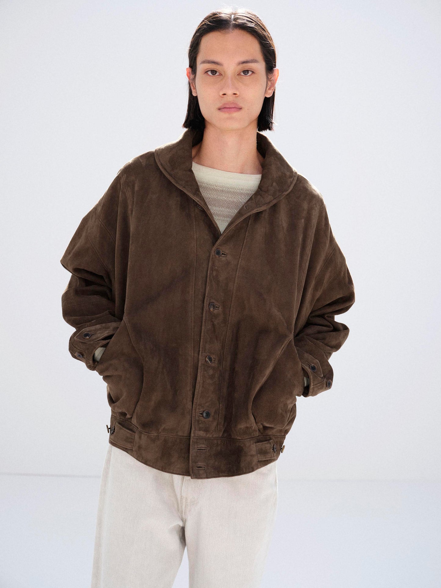 AURALEE 26SS SILKY GRAIN SUEDE BLOUSON