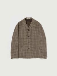 AURALEE 26SS SILK LINEN NEP CHECK JACKET