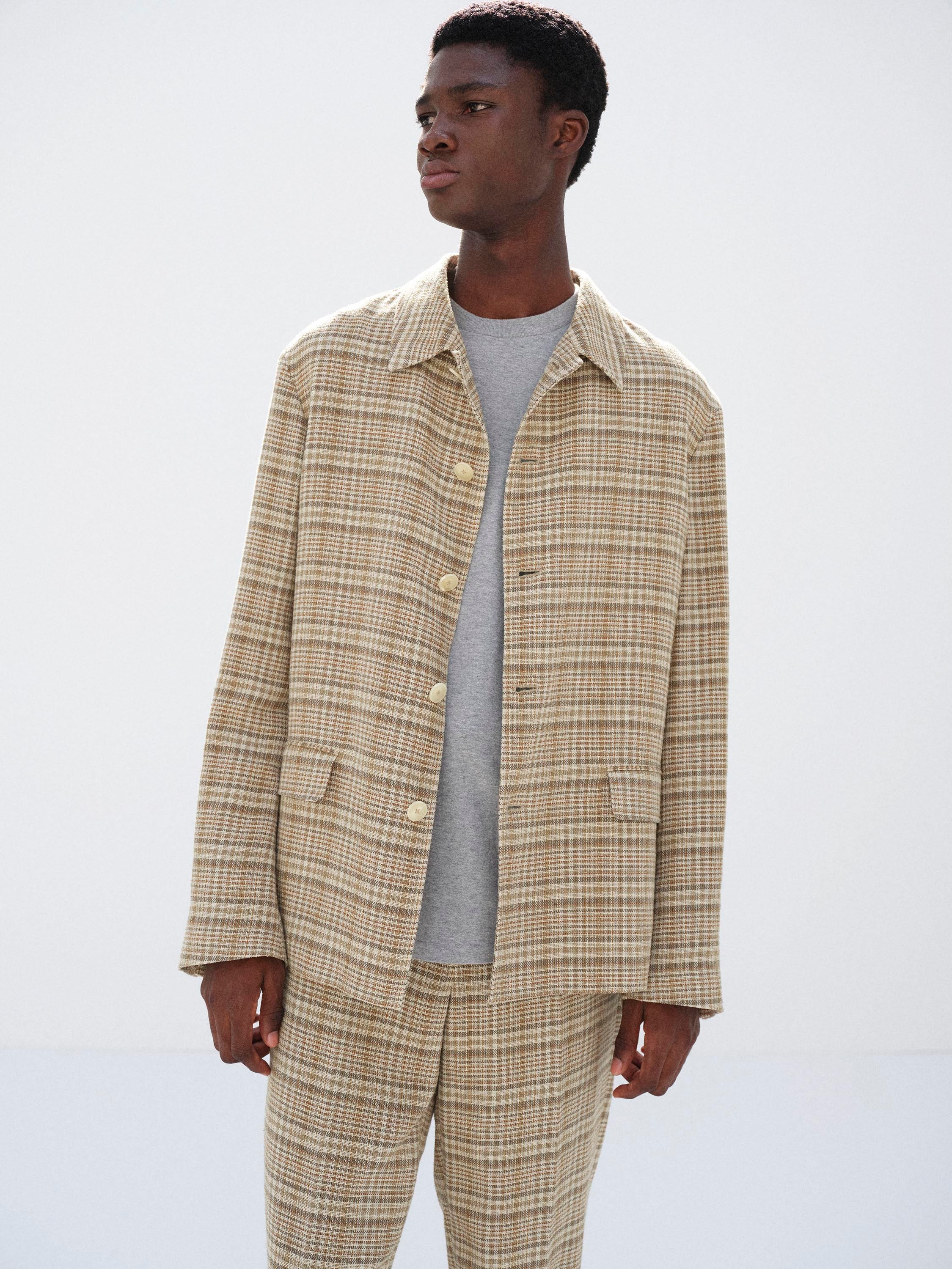 AURALEE 26SS SILK LINEN NEP CHECK JACKET – Vintage Concept Store