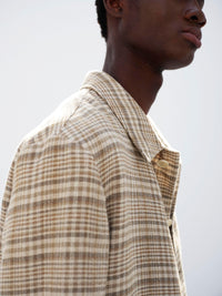 AURALEE 26SS SILK LINEN NEP CHECK JACKET