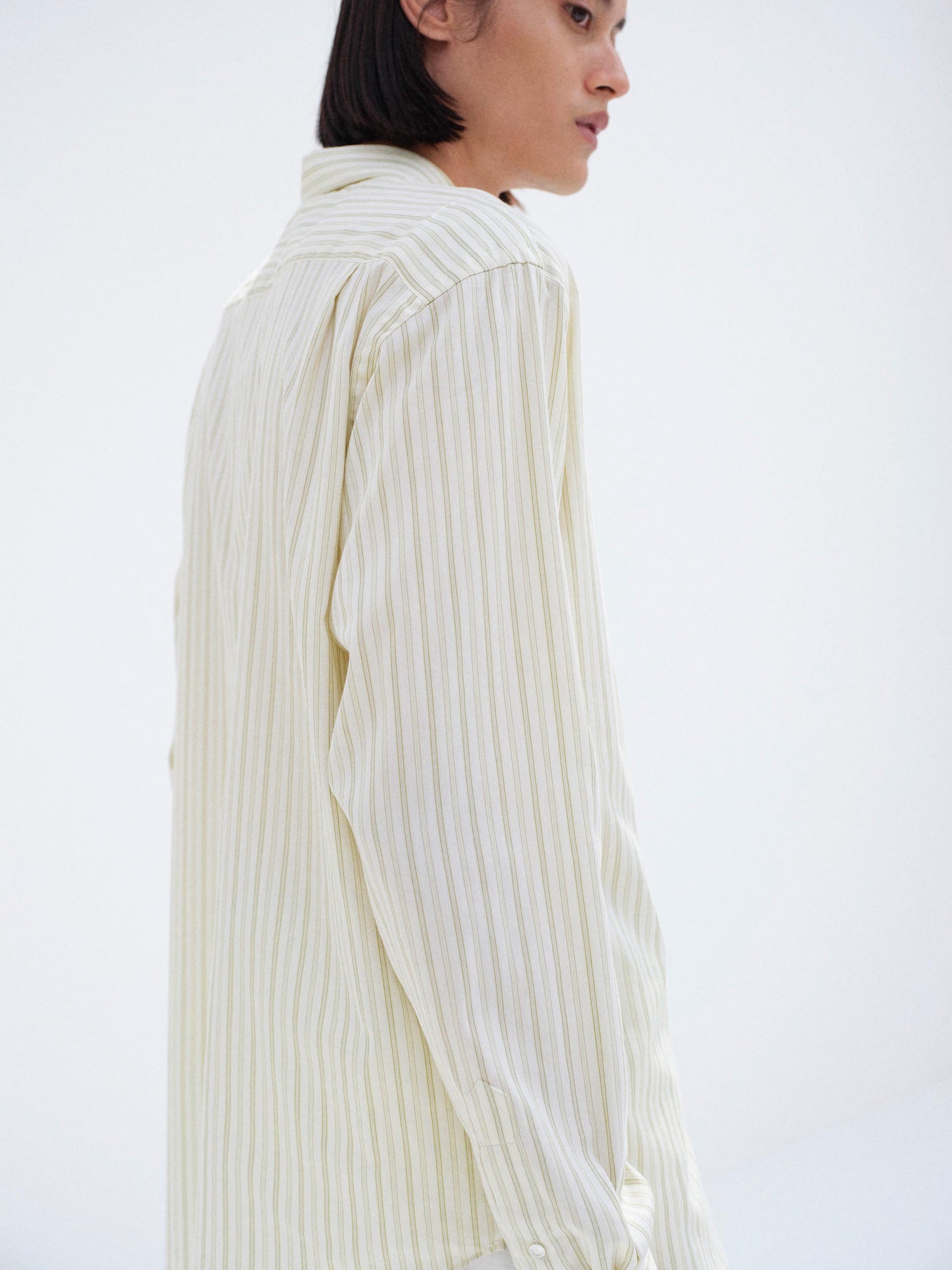 AURALEE 26SS COTTON SILK STRIPE SHIRT