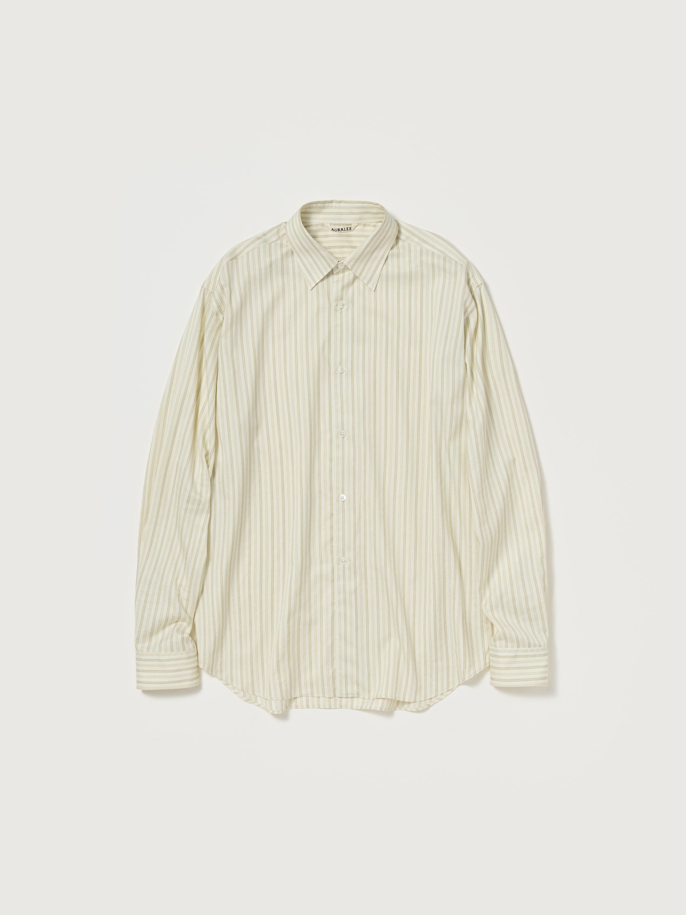AURALEE 26SS COTTON SILK STRIPE SHIRT